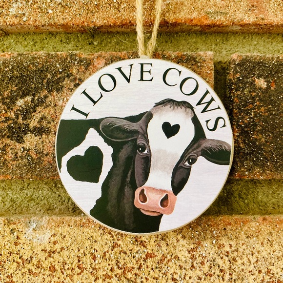 *I Love Farm Animal Round Ornament, Cows - Picture 7 of 12